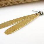 Gold brass . Long droplet e..