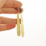 Gold brass . Long droplet e..