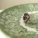 Rose coctail ring . Copper ..
