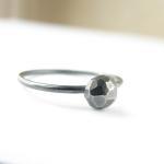 Oxidized silver ring . Blac..