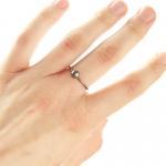 Oxidized silver ring . Blac..