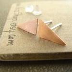 Tiny triangle earrings . Co..