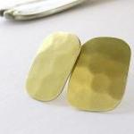 Brass rectangle studs . Geo..