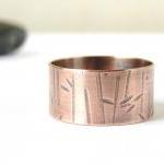 Mens Ring . Wide Copper Ba..