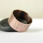 Mens ring . Wide copper ban..