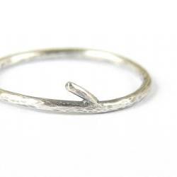 Branch ring. Simple minimalist sterling silver ring.